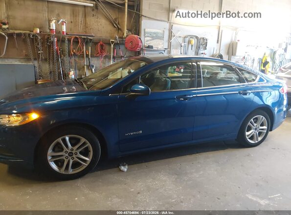 3FA6P0UU7JR235893 2018 FORD FUSION HYBRID Blue 