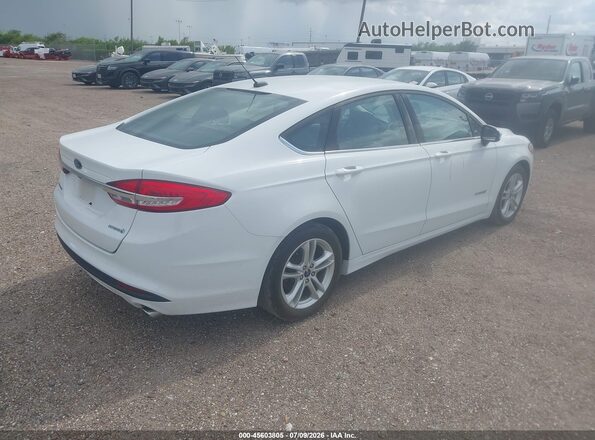 3FA6P0UU7JR235957 2018 FORD FUSION HYBRID White Rear right