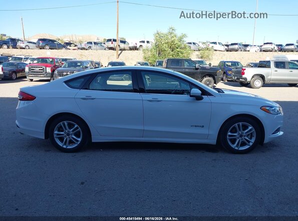 3FA6P0UU7JR243475 2018 FORD FUSION HYBRID White Панорамний вид салону 360°