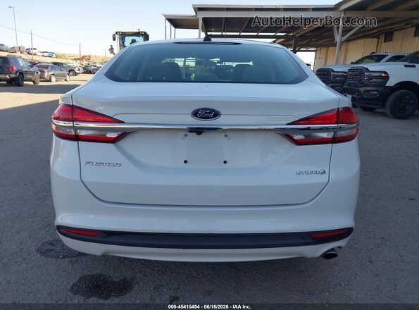 3FA6P0UU7JR243475 2018 FORD FUSION HYBRID White 