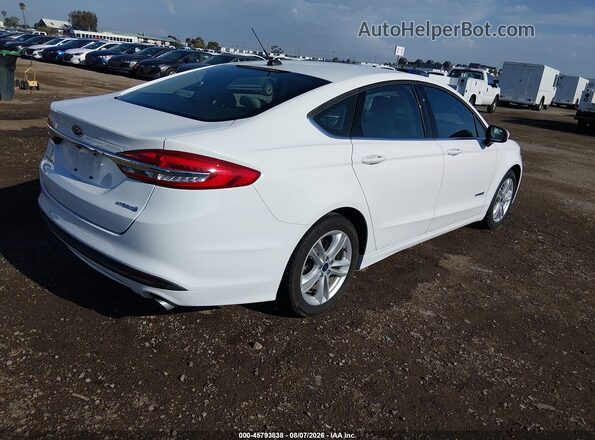 3FA6P0UU7JR254329 2018 FORD FUSION HYBRID Белый Задняя правая четверть