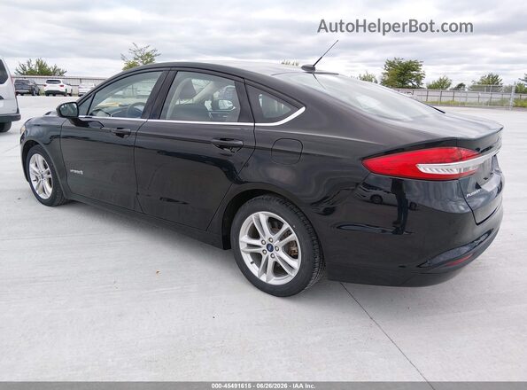 3FA6P0UU7JR254380 2018 FORD FUSION HYBRID Black Tył lewy