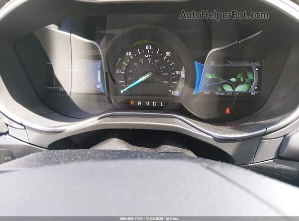 3FA6P0UU7JR254637 2018 FORD FUSION HYBRID Blue უკანა სავარძლების ხედი