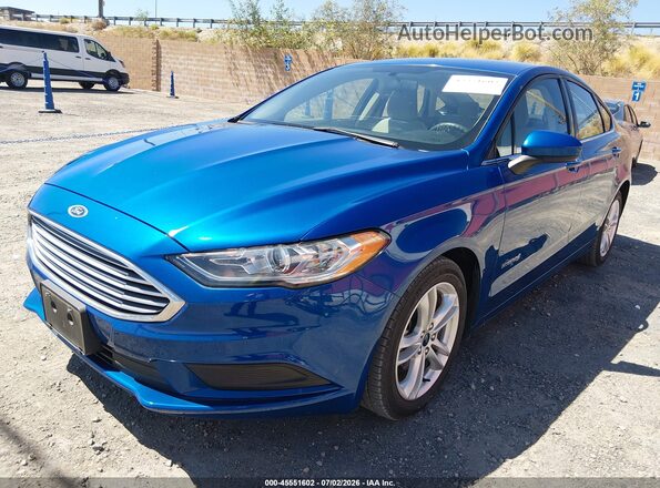 3FA6P0UU7JR261622 2018 FORD FUSION HYBRID Blue Front left