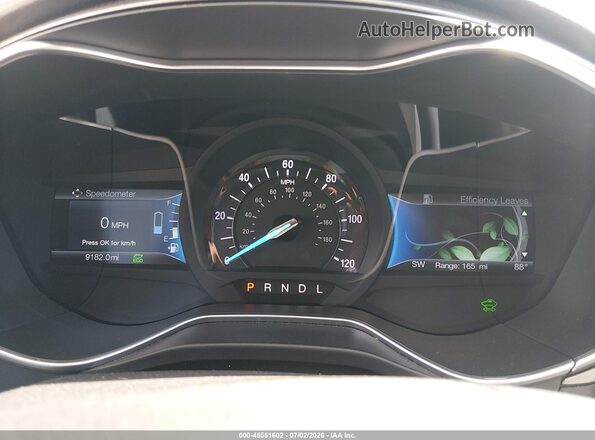 3FA6P0UU7JR261622 2018 FORD FUSION HYBRID Blue Rear seats view