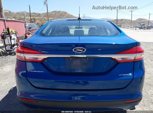3FA6P0UU7JR261622 2018 FORD FUSION HYBRID Blue 