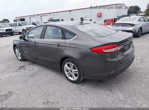 3FA6P0UU7JR271437 2018 FORD FUSION HYBRID Gray Rear left