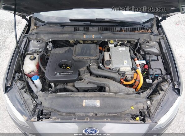 3FA6P0UU7JR271437 2018 FORD FUSION HYBRID Gray Rear view