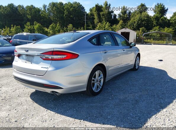 3FA6P0UU7JR271454 2018 FORD FUSION HYBRID Silver Rear right