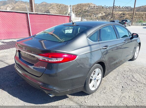 3FA6P0UU7JR273656 2018 FORD FUSION HYBRID Gray Задня права чверть