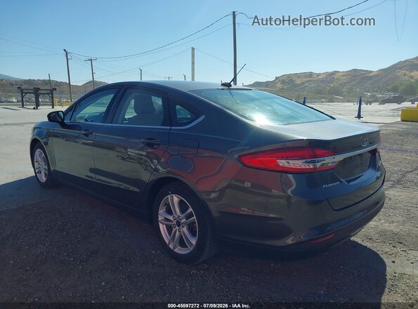 3FA6P0UU7JR273656 2018 FORD FUSION HYBRID Gray Задня ліва чверть