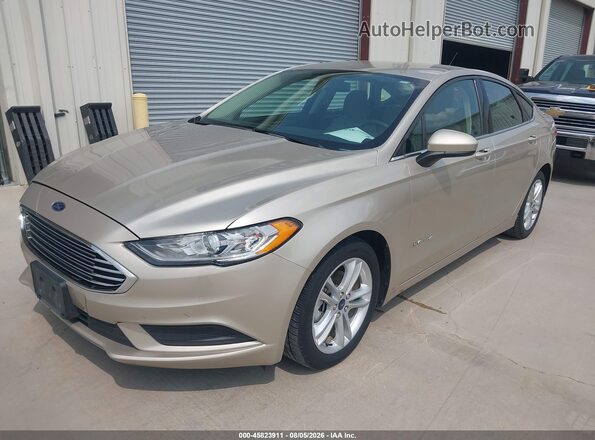 3FA6P0UU7JR278940 2018 FORD FUSION HYBRID Gold Передня ліва чверть
