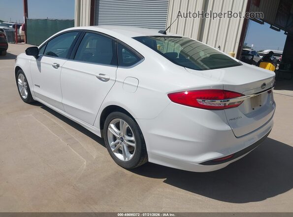3FA6P0UU7JR281983 2018 FORD FUSION HYBRID White Rear left