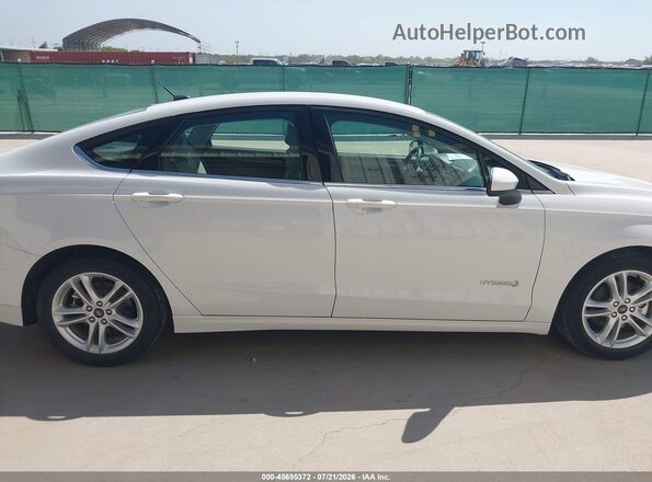3FA6P0UU7JR281983 2018 FORD FUSION HYBRID White 