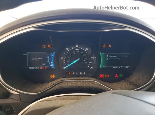 3FA6P0UU8GR404618 2016 FORD FUSION White Вид щитка приладів