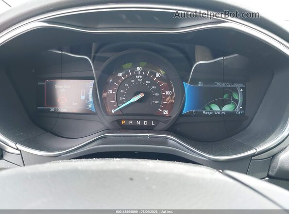 3FA6P0UU8JR100552 2018 FORD FUSION HYBRID Blue Вид задніх сидінь