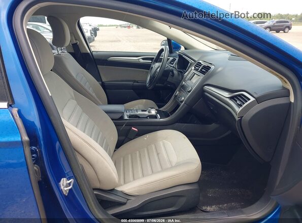 3FA6P0UU8JR100552 2018 FORD FUSION HYBRID Blue Вид салону спереду