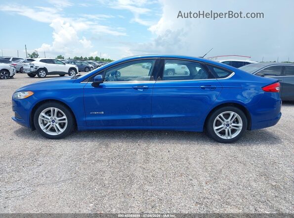3FA6P0UU8JR100552 2018 FORD FUSION HYBRID Blue Панорамний вид салону 360°