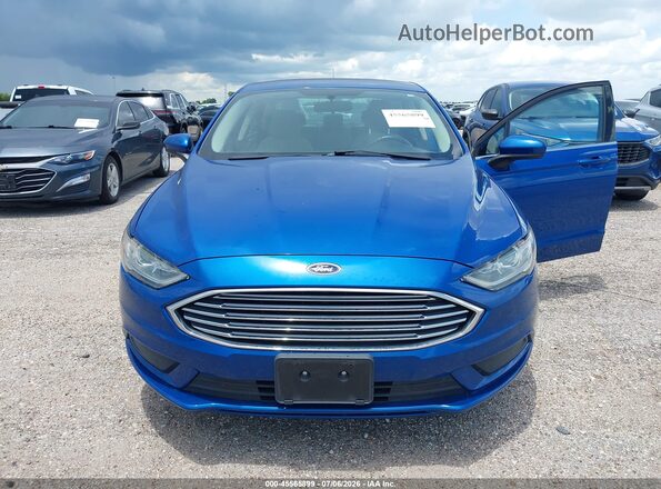 3FA6P0UU8JR100552 2018 FORD FUSION HYBRID Blue Вид спереду