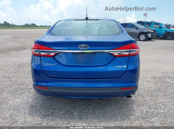 3FA6P0UU8JR100552 2018 FORD FUSION HYBRID Blue 