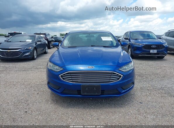 3FA6P0UU8JR100552 2018 FORD FUSION HYBRID Blue Вид щитка приладів