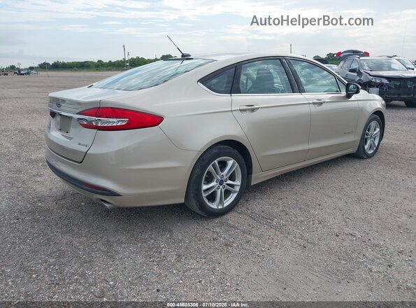3FA6P0UU8JR100888 2018 FORD FUSION HYBRID Gold Trasero derecho