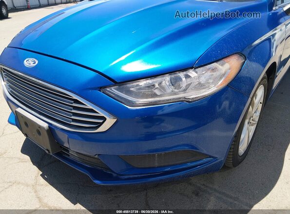 3FA6P0UU8JR209447 2018 FORD FUSION HYBRID Blue Front view