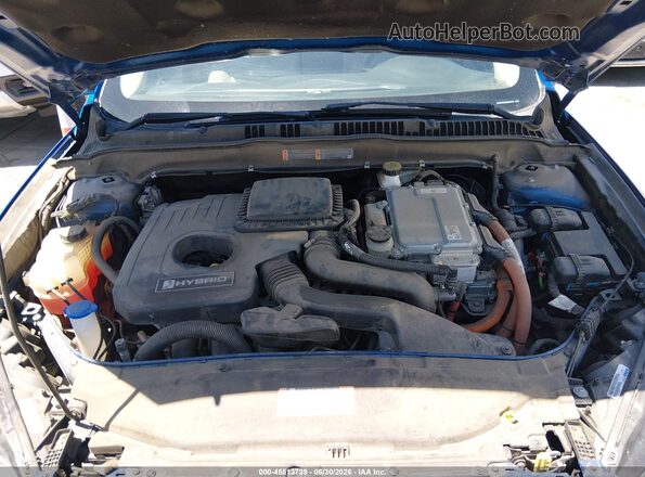 3FA6P0UU8JR209447 2018 FORD FUSION HYBRID Blue Rear view