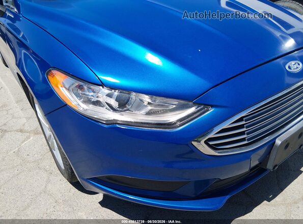 3FA6P0UU8JR209447 2018 FORD FUSION HYBRID Blue Instrument cluster view