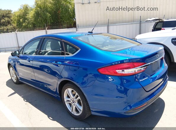 3FA6P0UU8JR209447 2018 FORD FUSION HYBRID Blue 