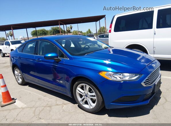3FA6P0UU8JR209447 2018 FORD FUSION HYBRID Blue 