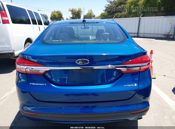 3FA6P0UU8JR209447 2018 FORD FUSION HYBRID Blue 