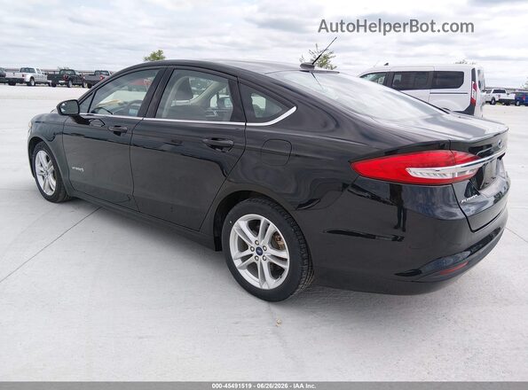 3FA6P0UU8JR278817 2018 FORD FUSION HYBRID Black Tył lewy