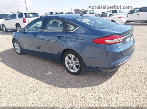 3FA6P0UU8JR279126 2018 FORD FUSION HYBRID Blue Rear left