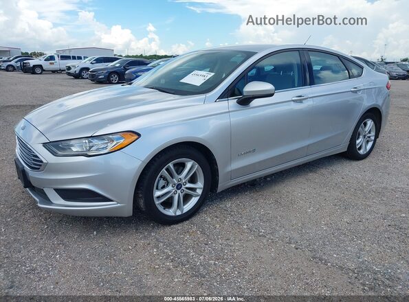 3FA6P0UU8JR282074 2018 FORD FUSION HYBRID Silver Front left