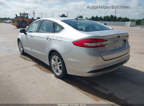 3FA6P0UU9JR235720 2018 FORD FUSION HYBRID Silver Trasero izquierdo