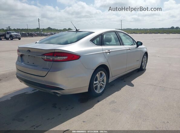 3FA6P0UU9JR235720 2018 FORD FUSION HYBRID Silver Trasero derecho