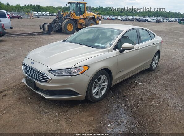3FA6P0UU9JR235782 2018 FORD FUSION HYBRID Champagne Передняя левая четверть