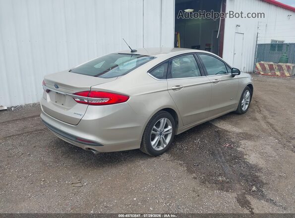 3FA6P0UU9JR235782 2018 FORD FUSION HYBRID Champagne Задняя правая четверть