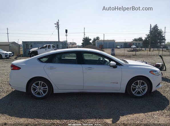 3FA6P0UU9JR243610 2018 FORD FUSION HYBRID White 