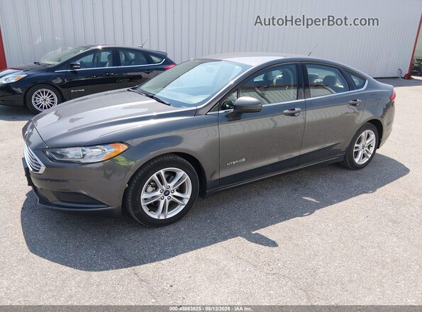 3FA6P0UU9JR258091 2018 FORD FUSION HYBRID Серый Передняя левая четверть