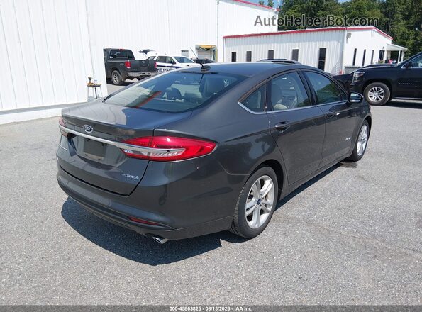 3FA6P0UU9JR258091 2018 FORD FUSION HYBRID Серый Задняя правая четверть