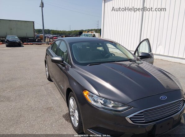 3FA6P0UU9JR258091 2018 FORD FUSION HYBRID Серый Вид спереди