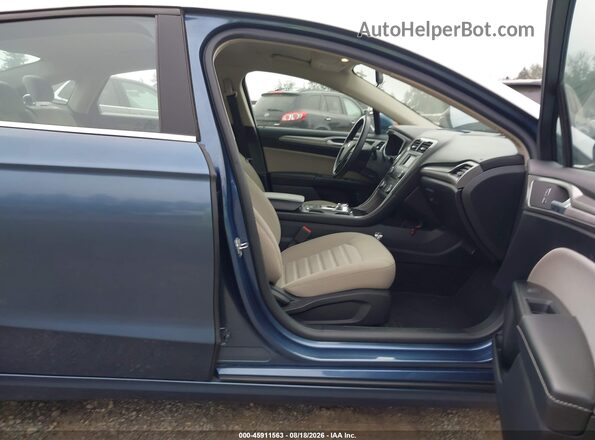 3FA6P0UU9JR271486 2018 FORD FUSION HYBRID Синий Вид салона спереди
