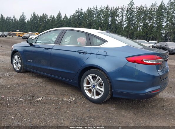 3FA6P0UU9JR271486 2018 FORD FUSION HYBRID Синий Задняя левая четверть