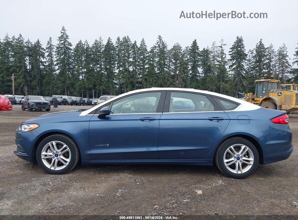 3FA6P0UU9JR271486 2018 FORD FUSION HYBRID Синий Панорамный вид салона 360°