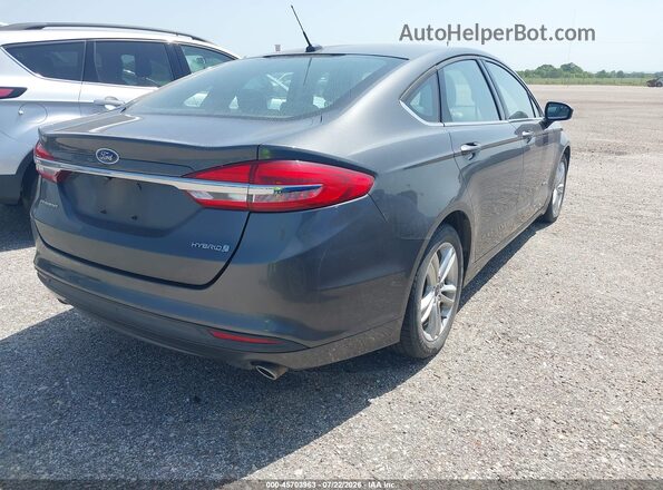 3FA6P0UU9JR278857 2018 FORD FUSION HYBRID Gray Задня права чверть
