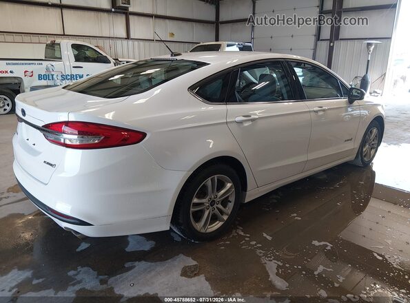 3FA6P0UU9JR278972 2018 FORD FUSION HYBRID White Trasero derecho