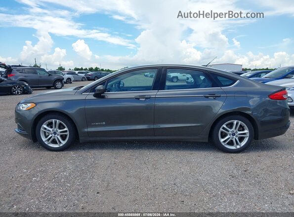 3FA6P0UU9JR282083 2018 FORD FUSION HYBRID Gray სალონის 360-გრადუსიანი ხედი
