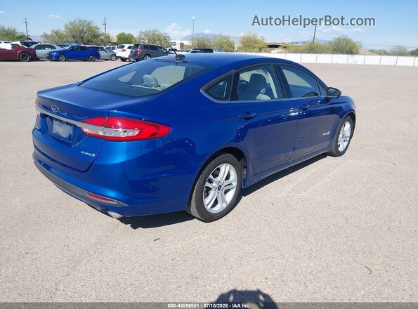3FA6P0UUXJR100665 2018 FORD FUSION HYBRID Blue Հետևի աջ